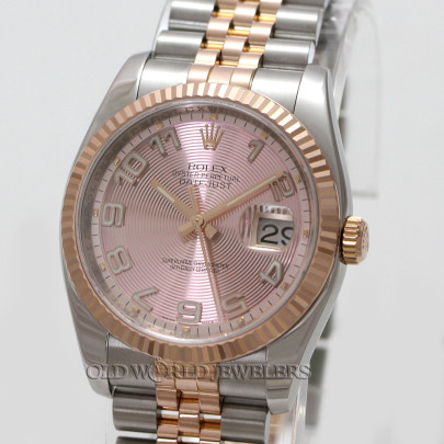 Rolex Datejust Ref 116231 Steel 18K Rose Gold Pink Concentric Dial